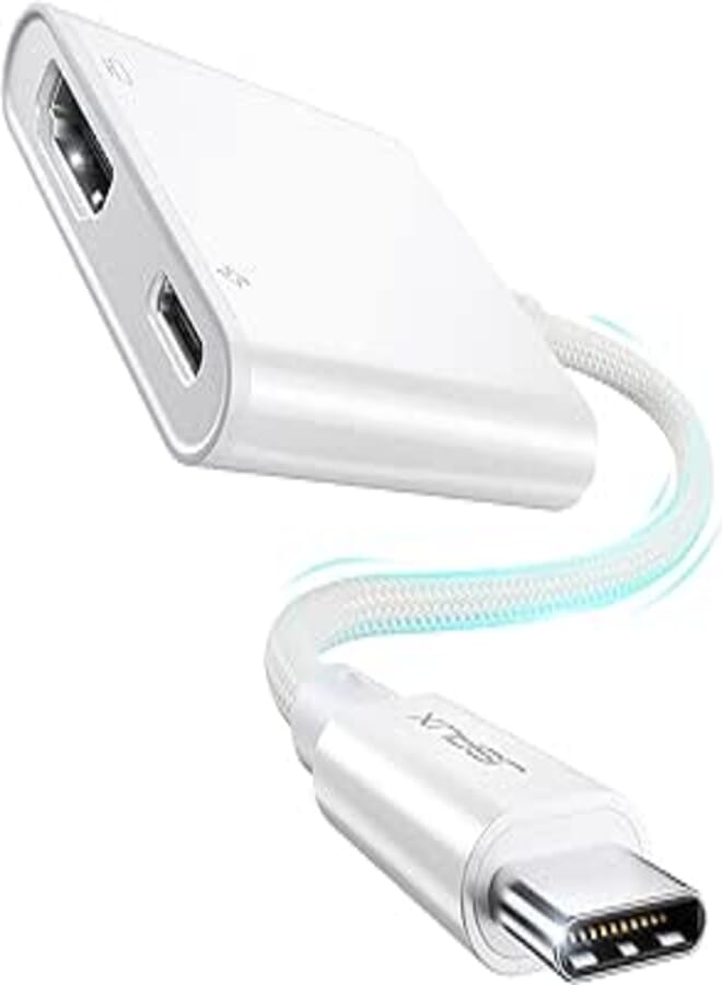 JSAUX USB C to HDMI with PD Charger Adapter, 2-in-1 Type-C to HDMI 4K@30Hz 100W USB C/Thunderbolt 3 Fast Charging Port Compatible with ROG Ally, Steam Deck, MacBook, iPad Pro,Galaxy S22/S21/S20